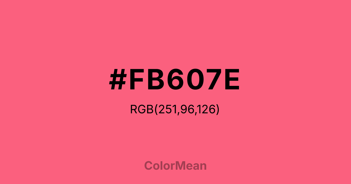#FB607E color swatch