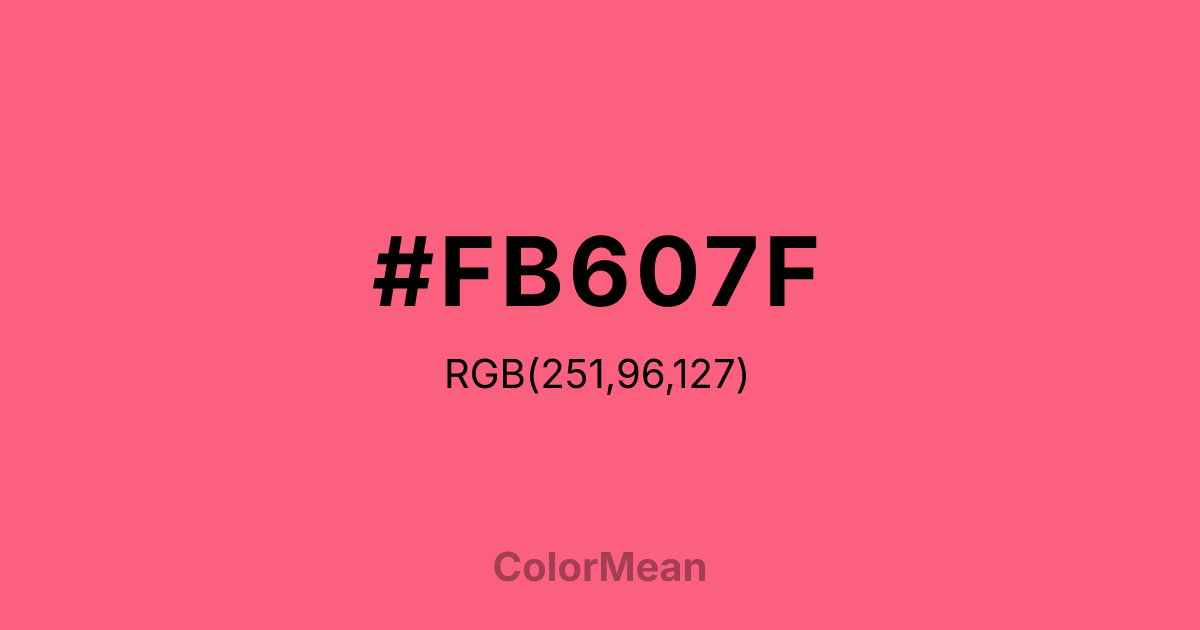#FB607F color swatch
