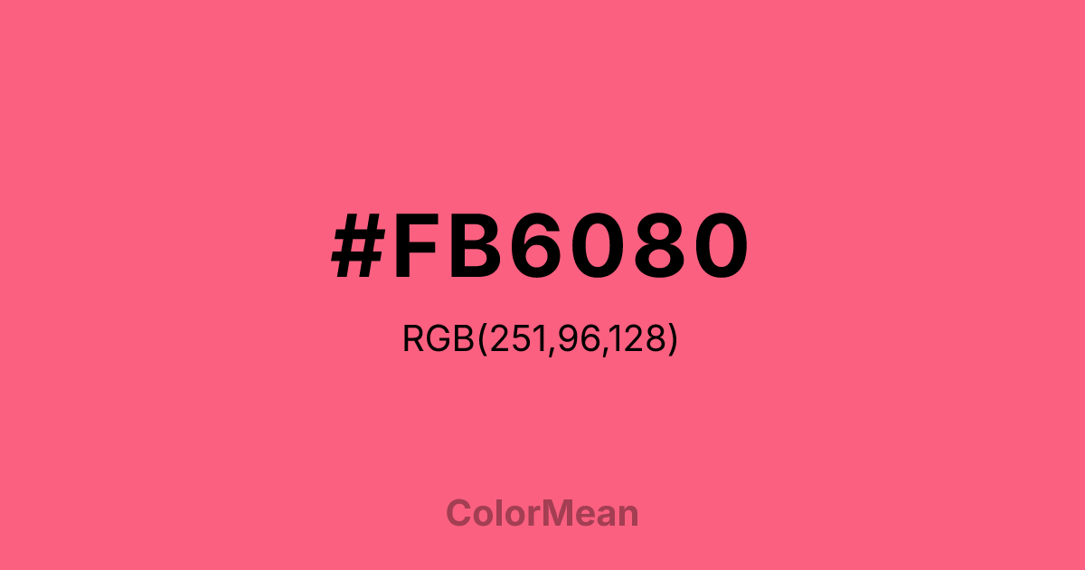 #FB6080 color swatch