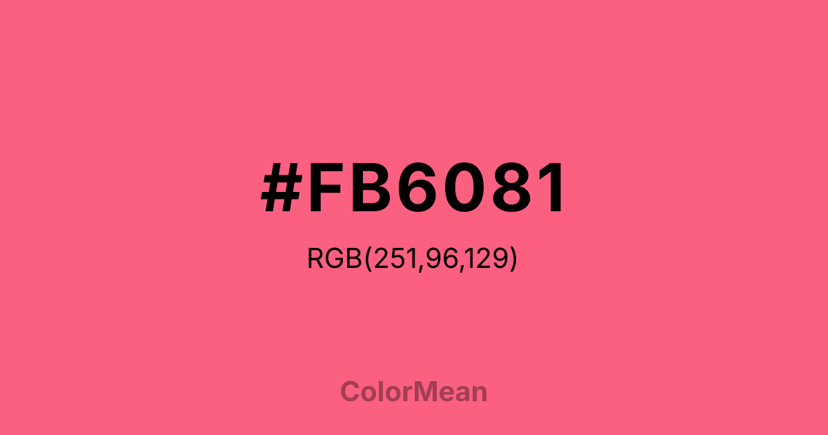 #FB6081 color swatch