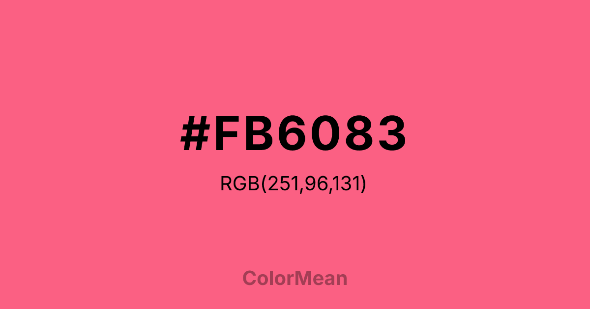 #FB6083 color swatch