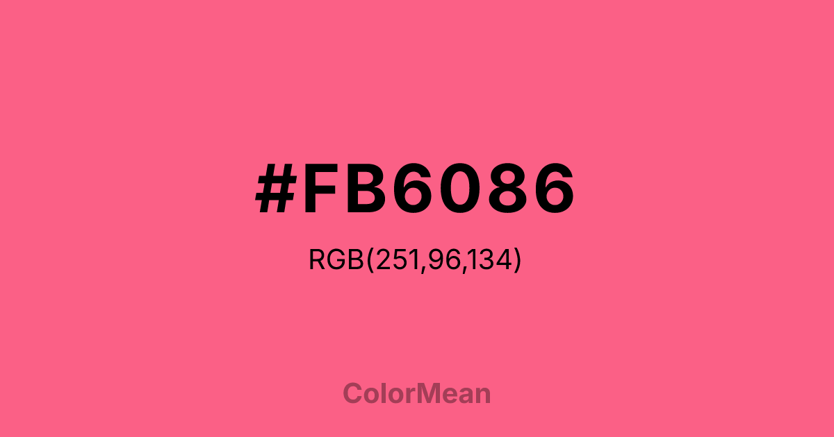 #FB6086 color swatch