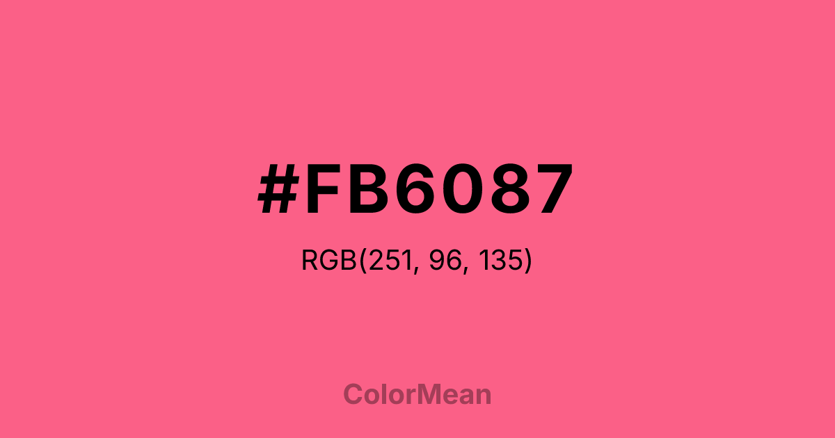 #FB6087 color swatch