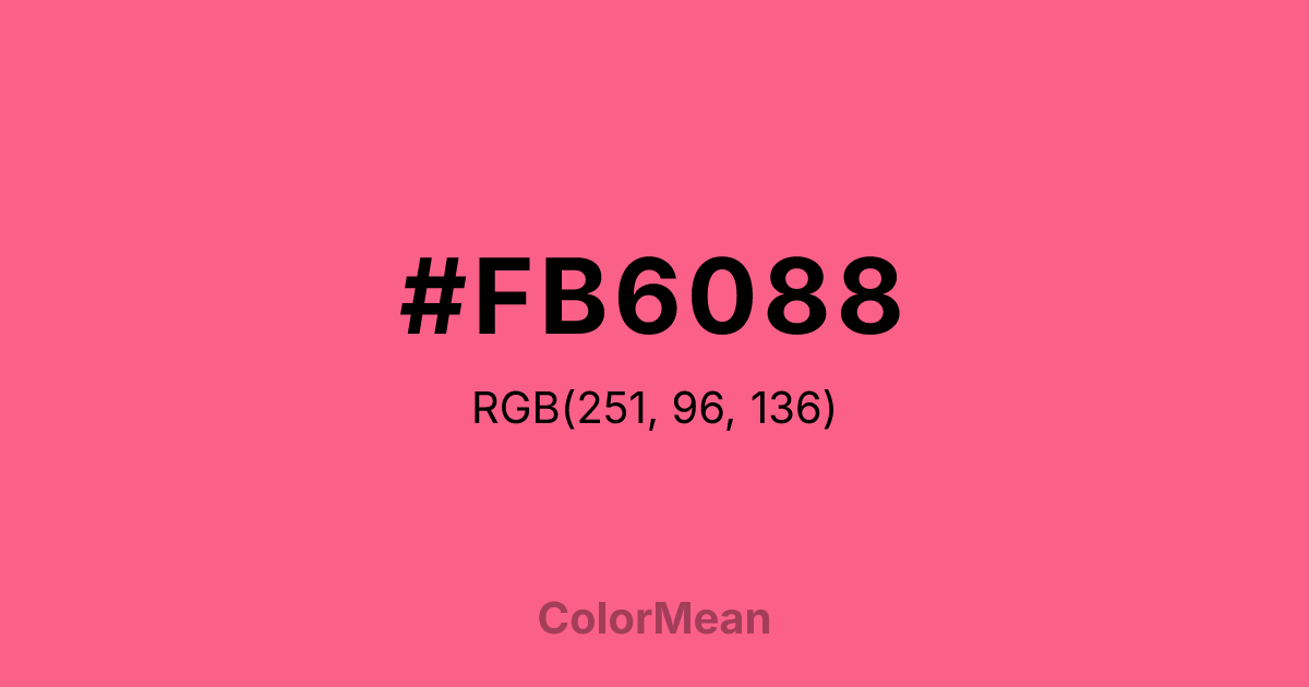 #FB6088 color swatch
