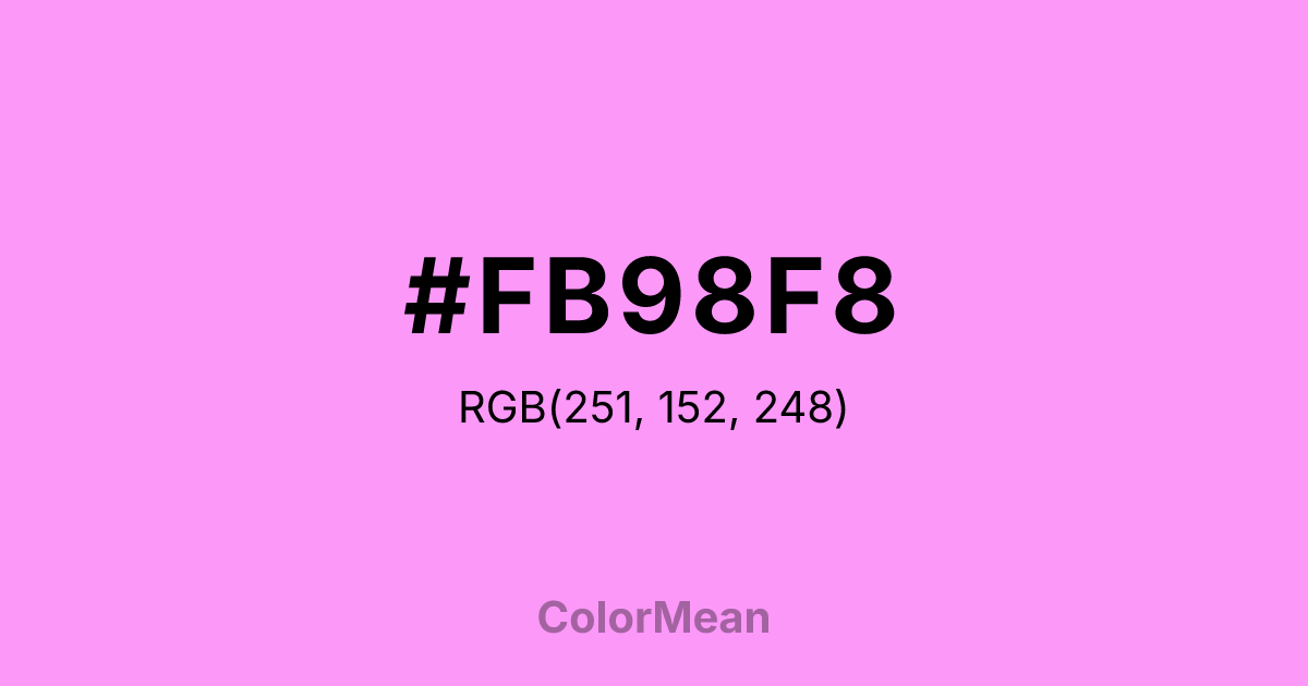 #FB98F8 color swatch