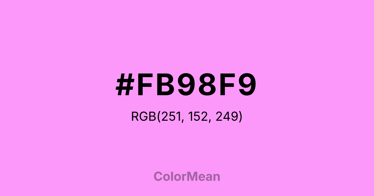 #FB98F9 color swatch