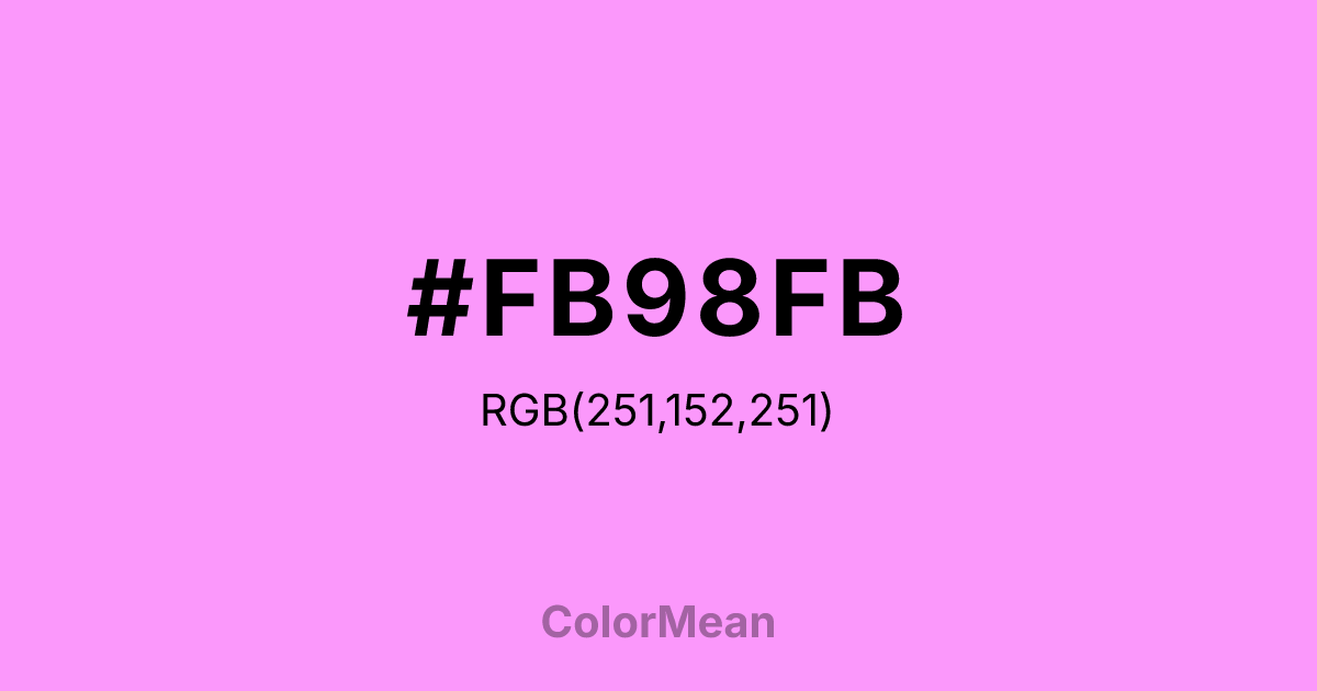 #FB98FB color swatch