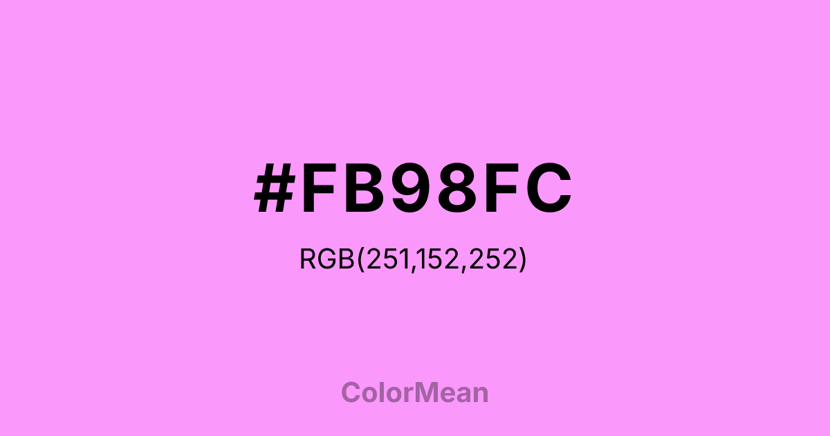 #FB98FC color swatch