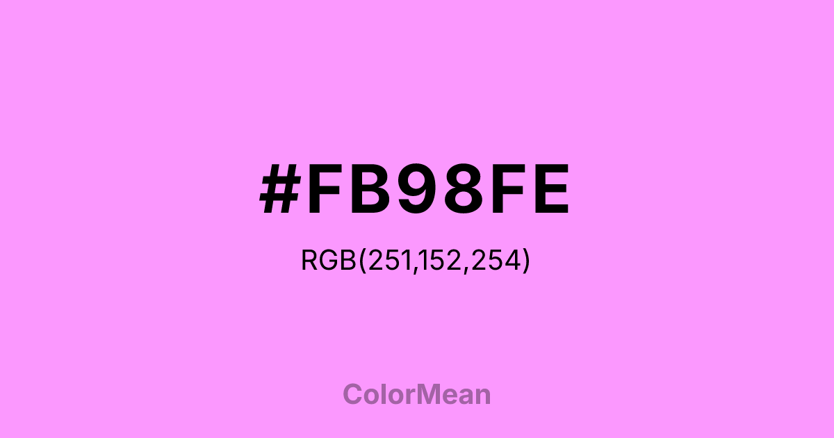 #FB98FE color swatch