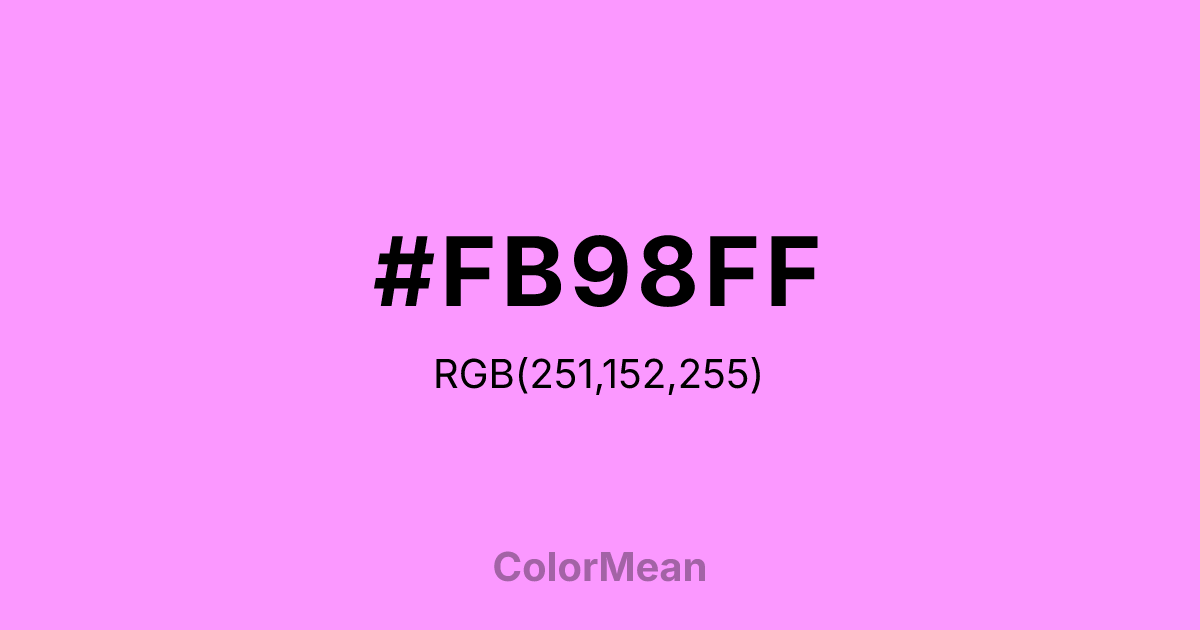 #FB98FF color swatch
