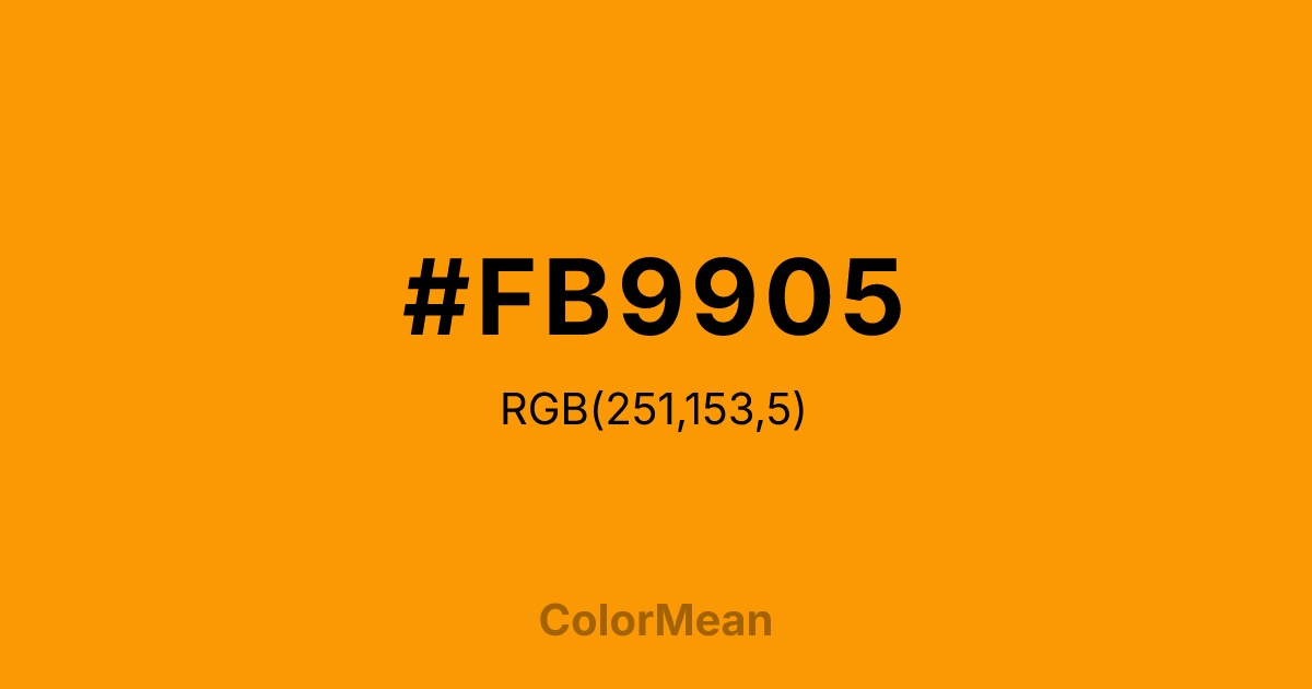 #FB9905 color swatch