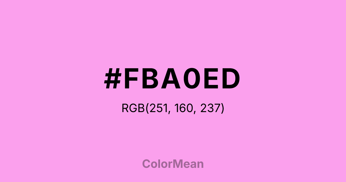 #FBA0ED color swatch