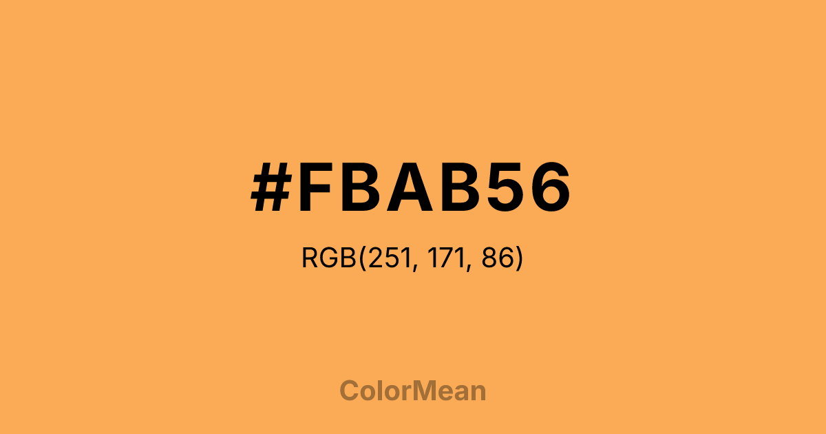 #FBAB56 color swatch