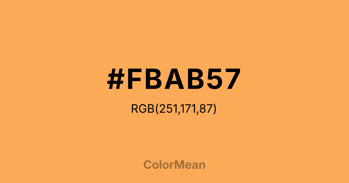 #FBAB57 color swatch