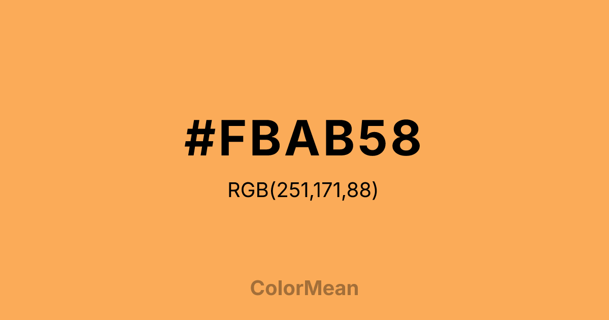 #FBAB58 color swatch