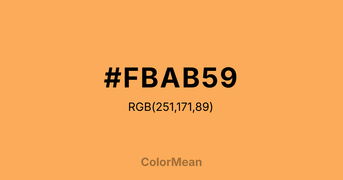 #FBAB59 color swatch