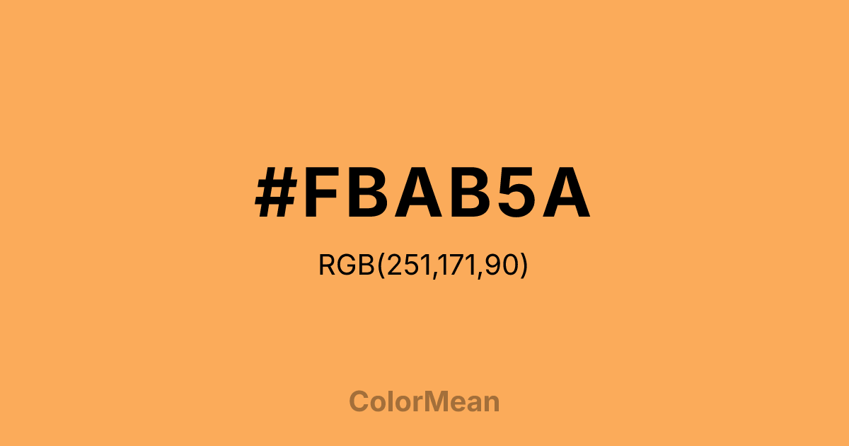 #FBAB5A color swatch