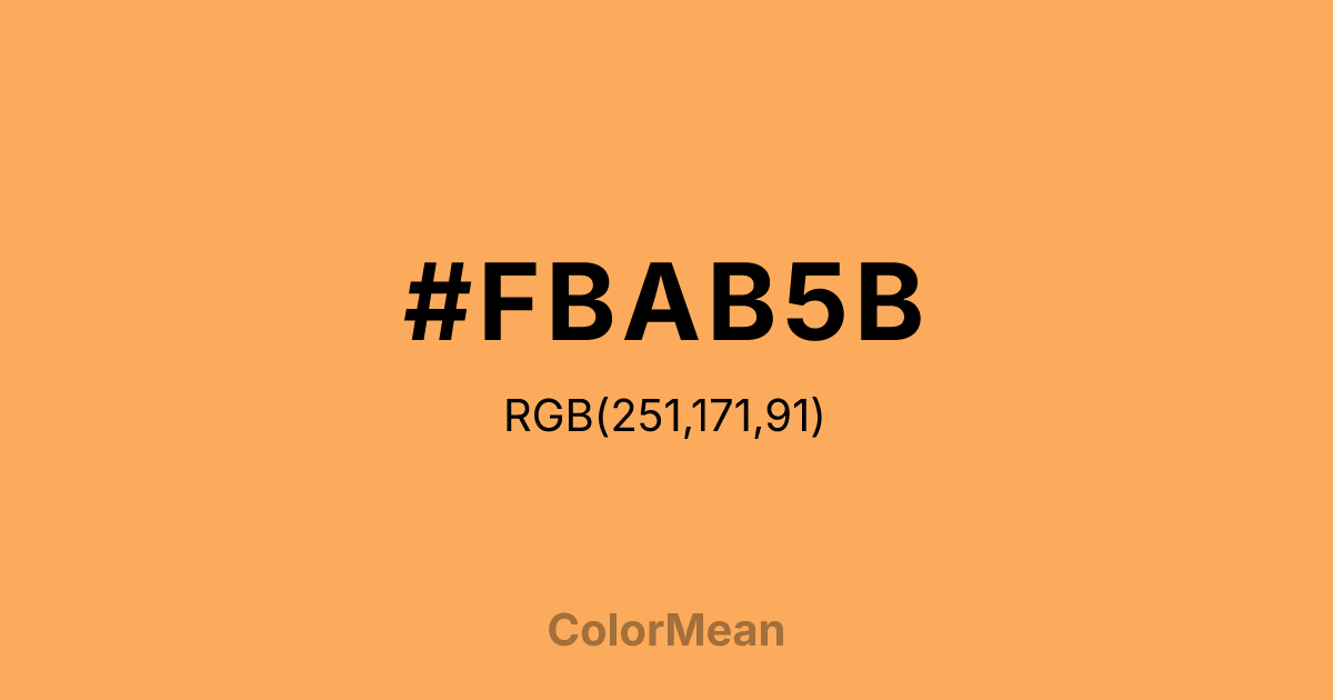 #FBAB5B color swatch