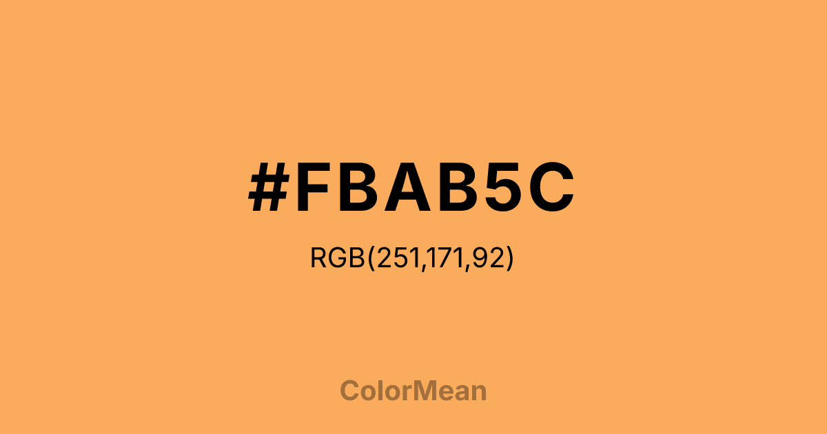 #FBAB5C color swatch