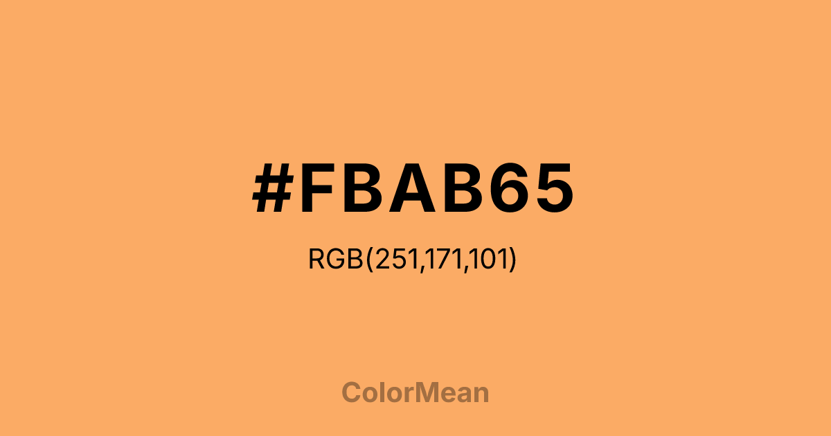 #FBAB65 color swatch