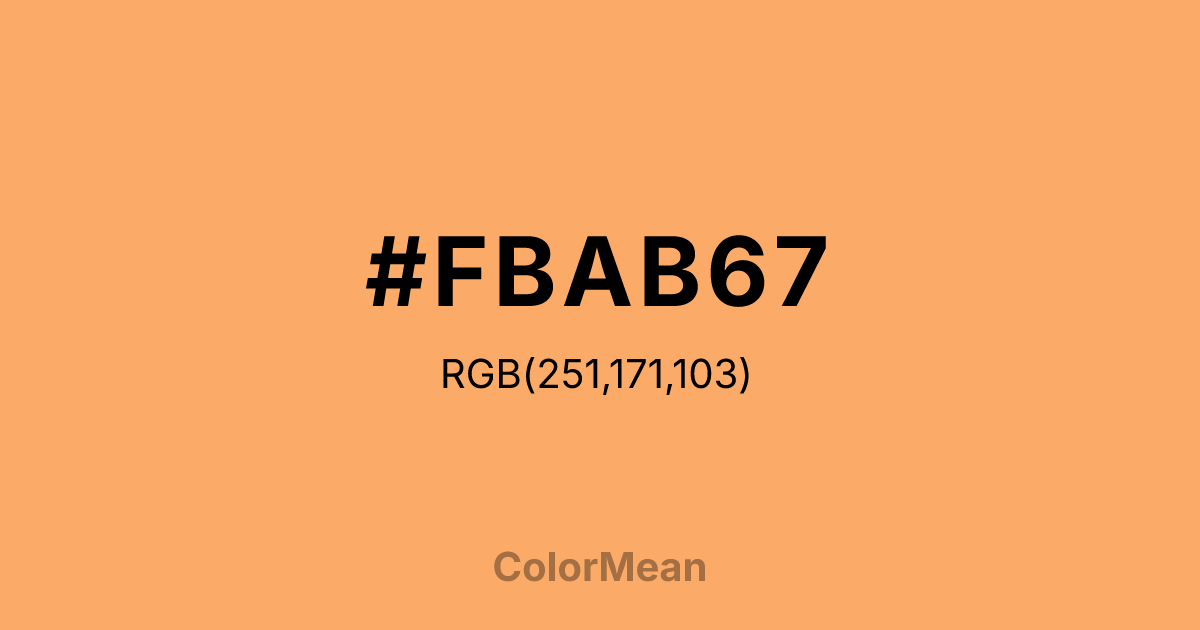 #FBAB67 color swatch