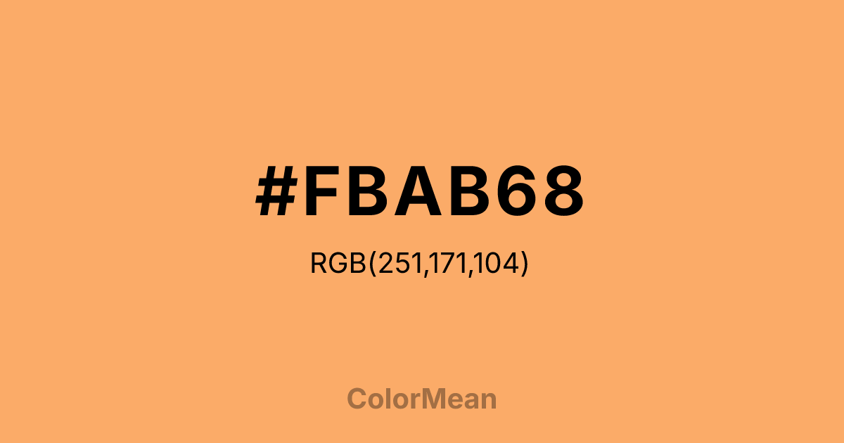 #FBAB68 color swatch