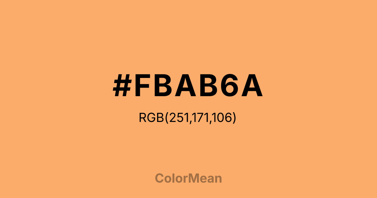 #FBAB6A color swatch