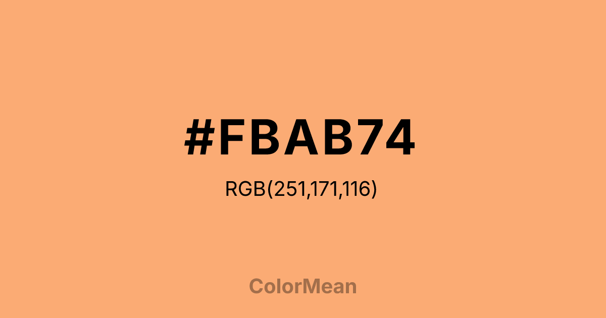 #FBAB74 color swatch