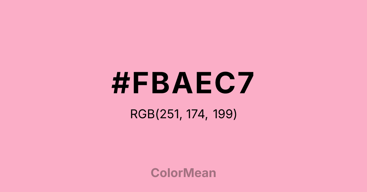 #FBAEC7 color swatch