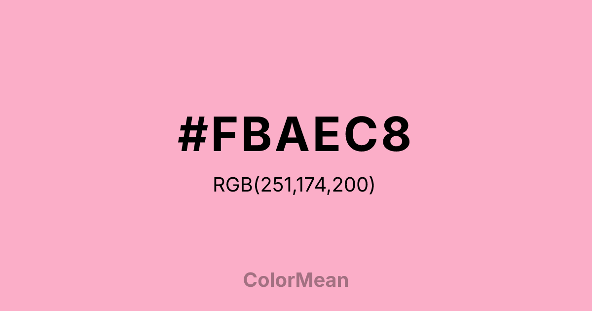 #FBAEC8 color swatch