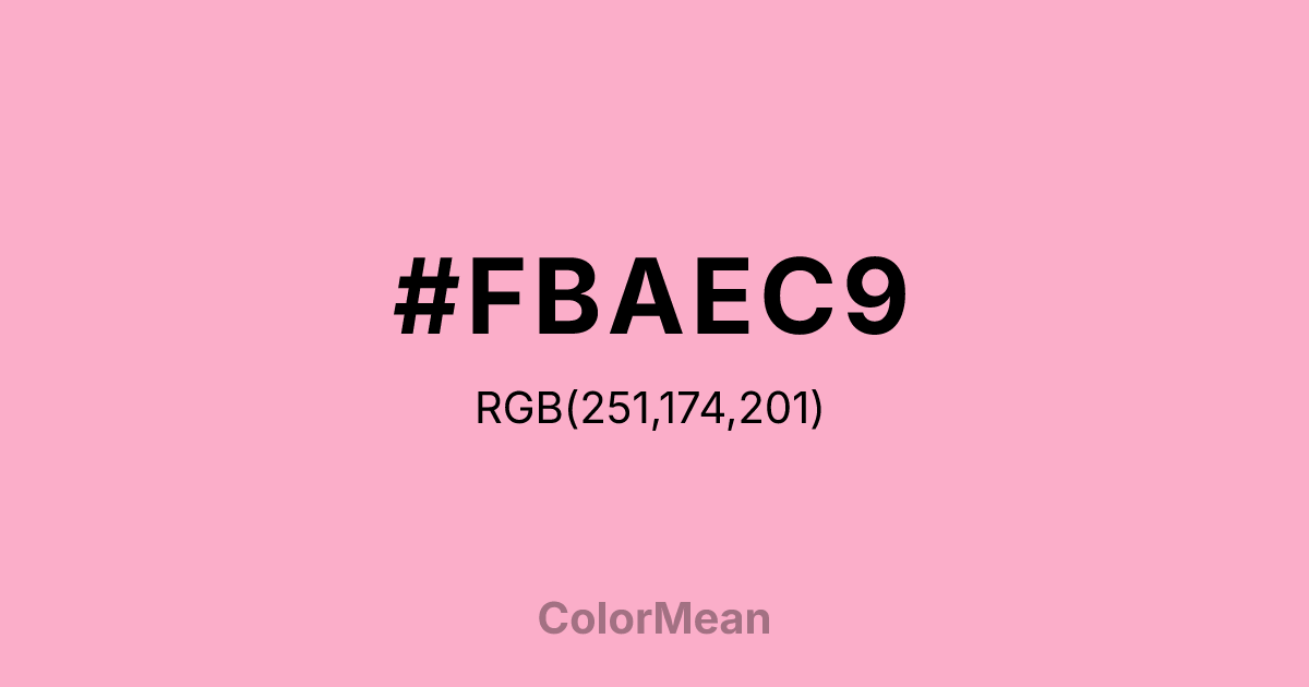 #FBAEC9 color swatch