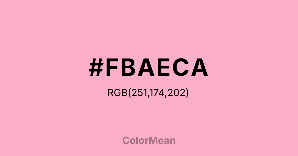 #FBAECA color swatch
