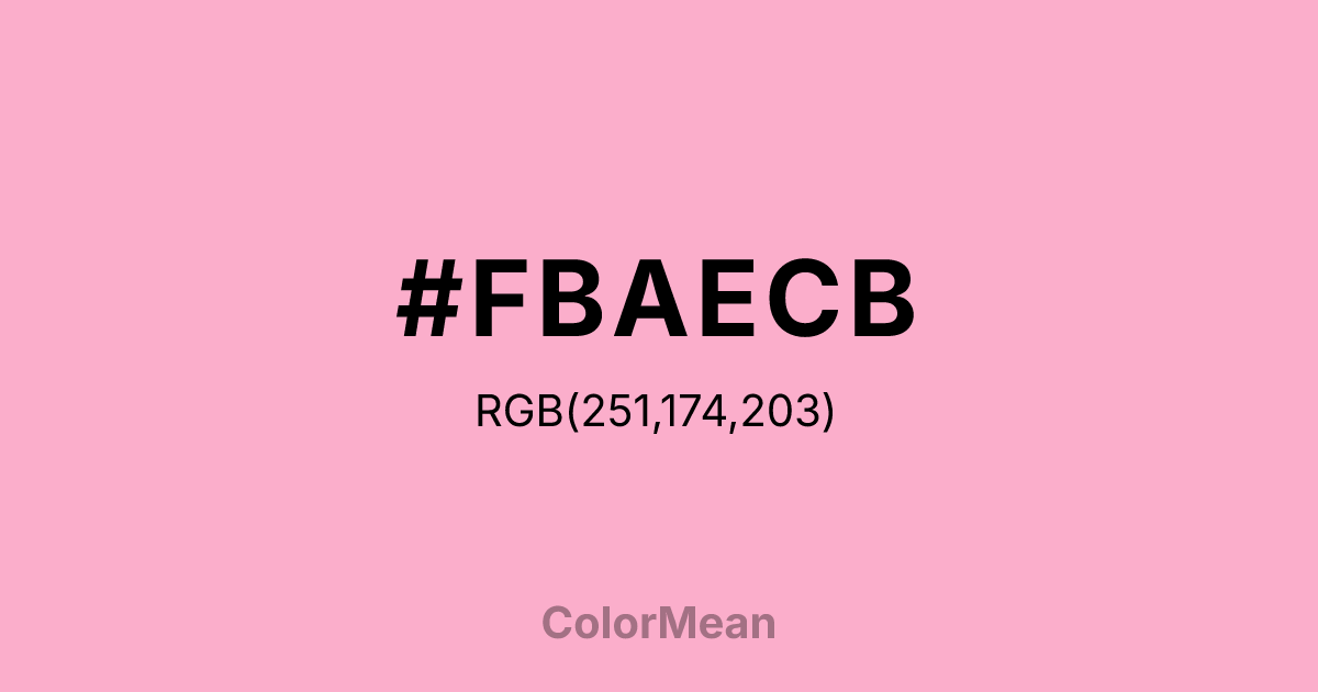 #FBAECB color swatch