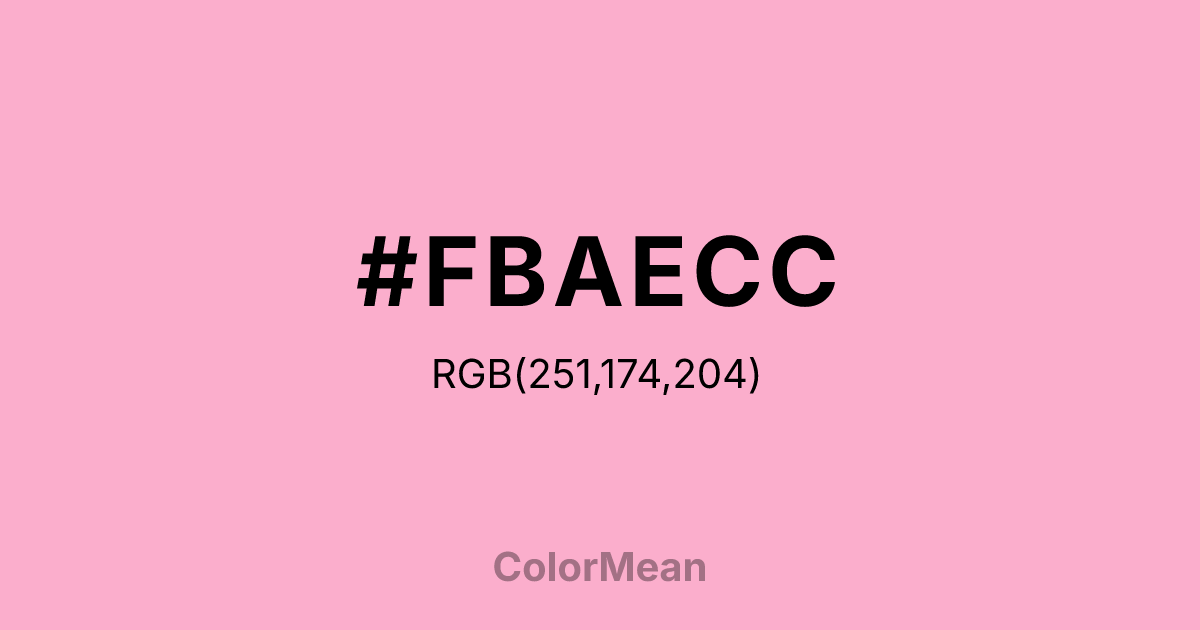 #FBAECC color swatch
