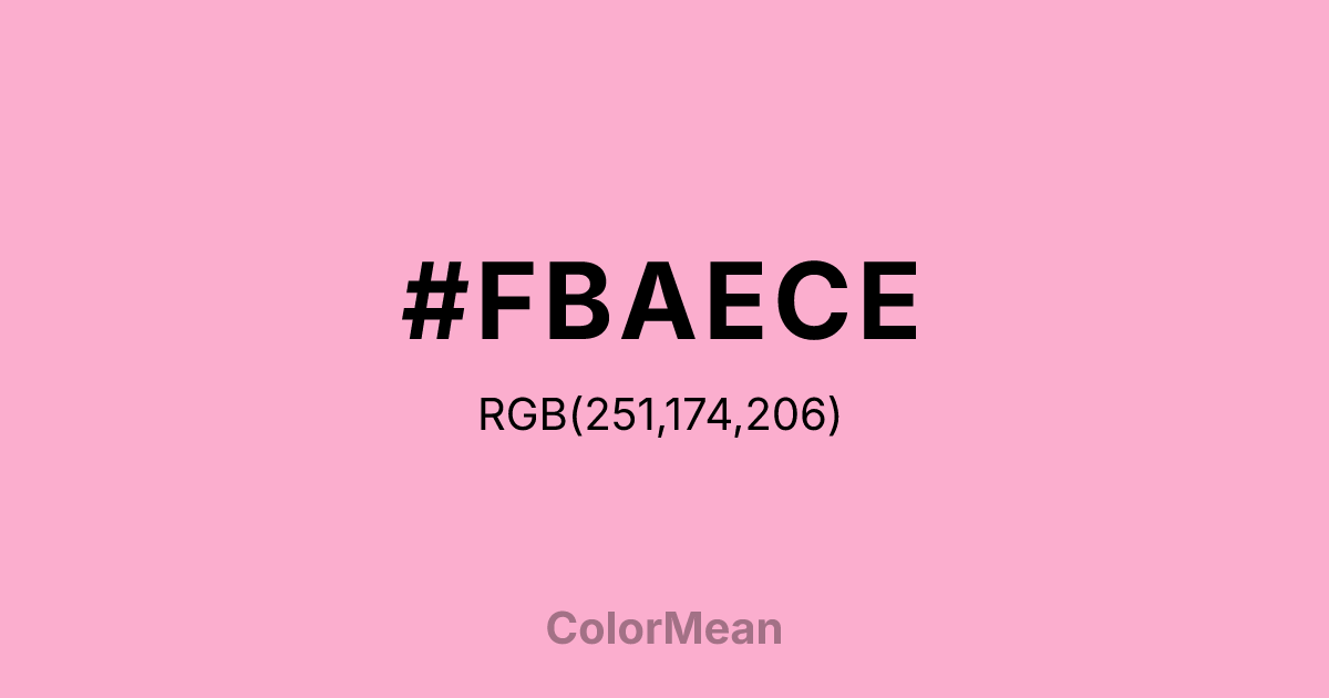 #FBAECE color swatch