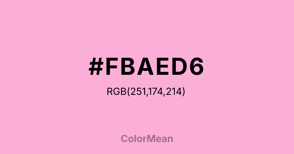 #FBAED6 color swatch