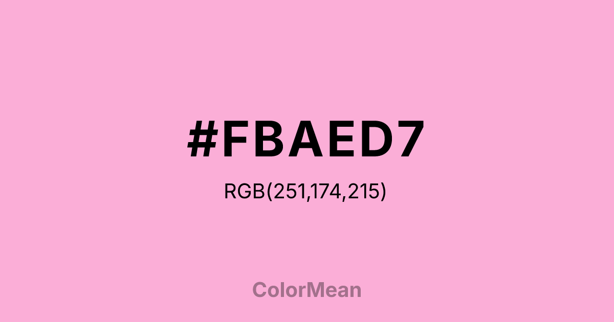 #FBAED7 color swatch