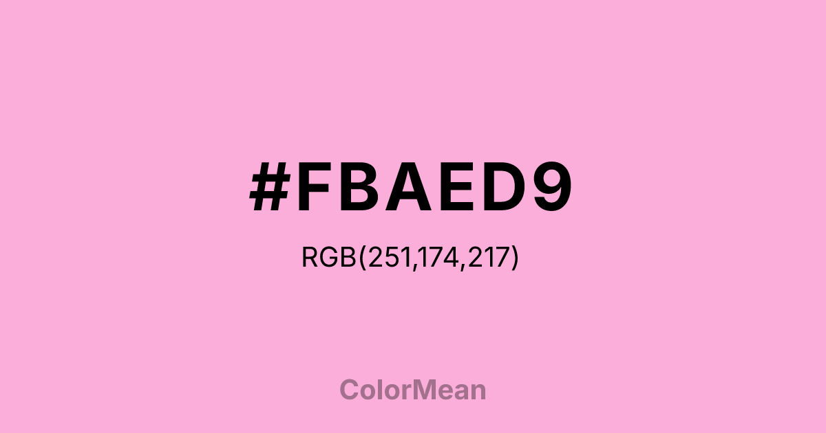 #FBAED9 color swatch