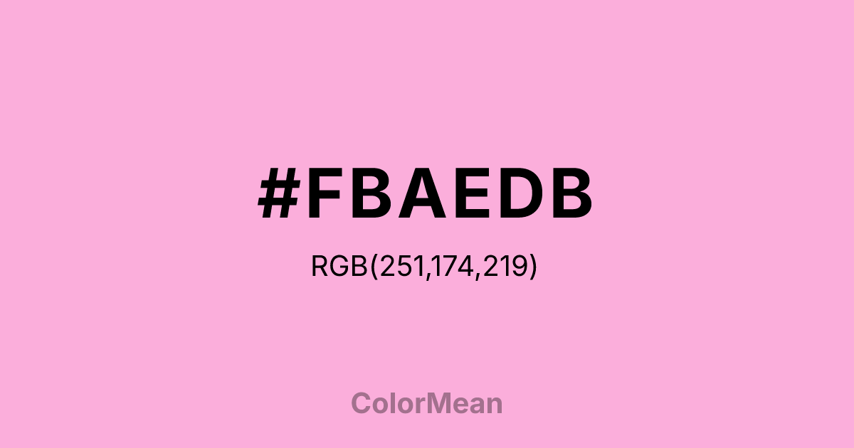#FBAEDB color swatch