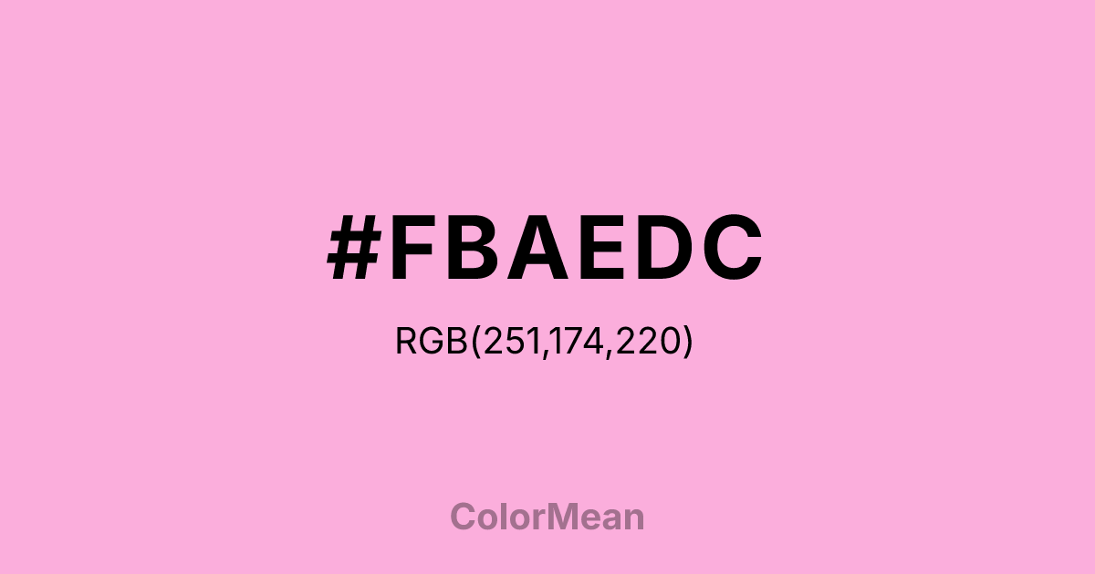 #FBAEDC color swatch