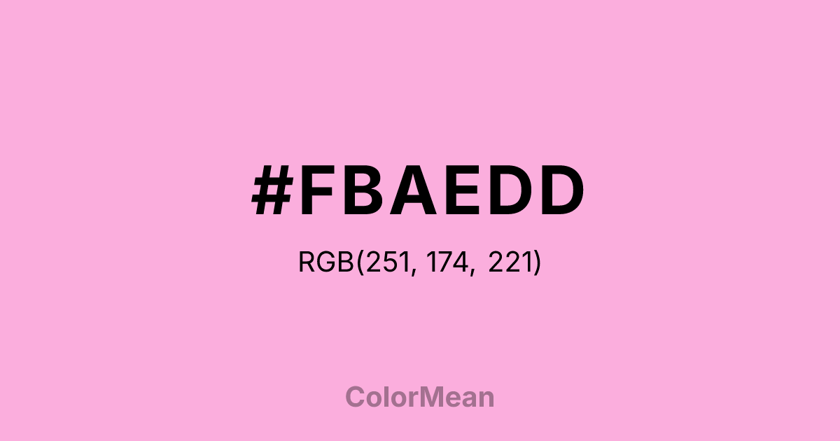 #FBAEDD color swatch