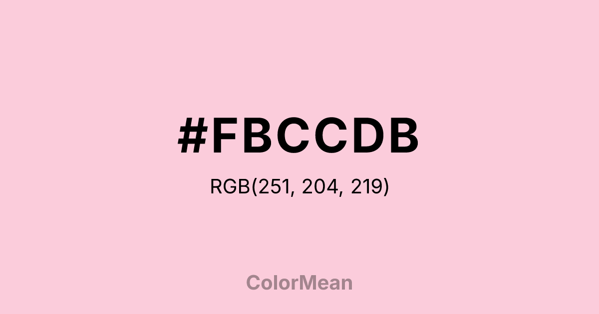#FBCCDB color swatch