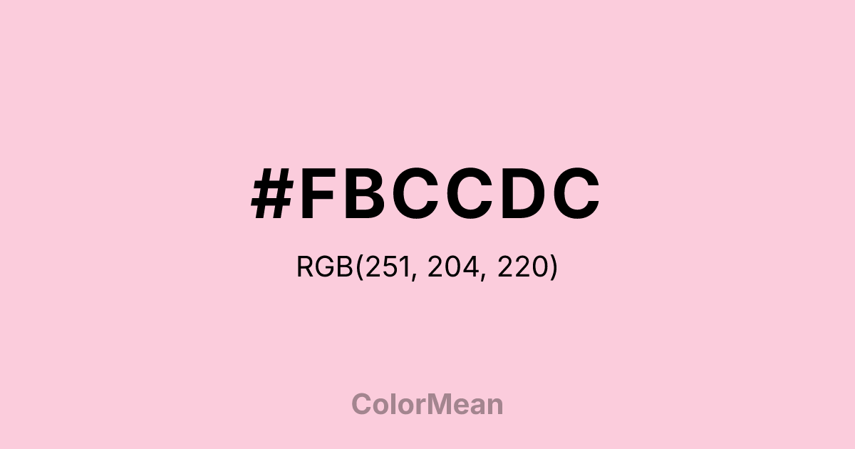 #FBCCDC color swatch