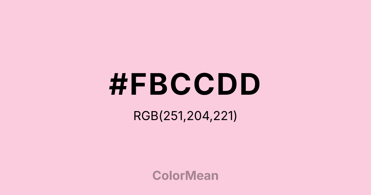 #FBCCDD color swatch