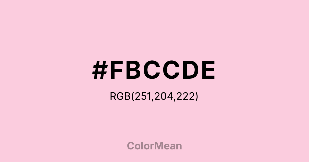 #FBCCDE color swatch