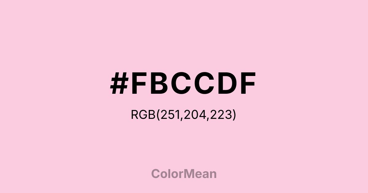 #FBCCDF color swatch