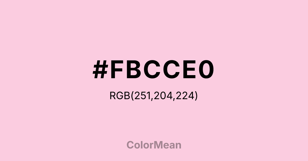 #FBCCE0 color swatch