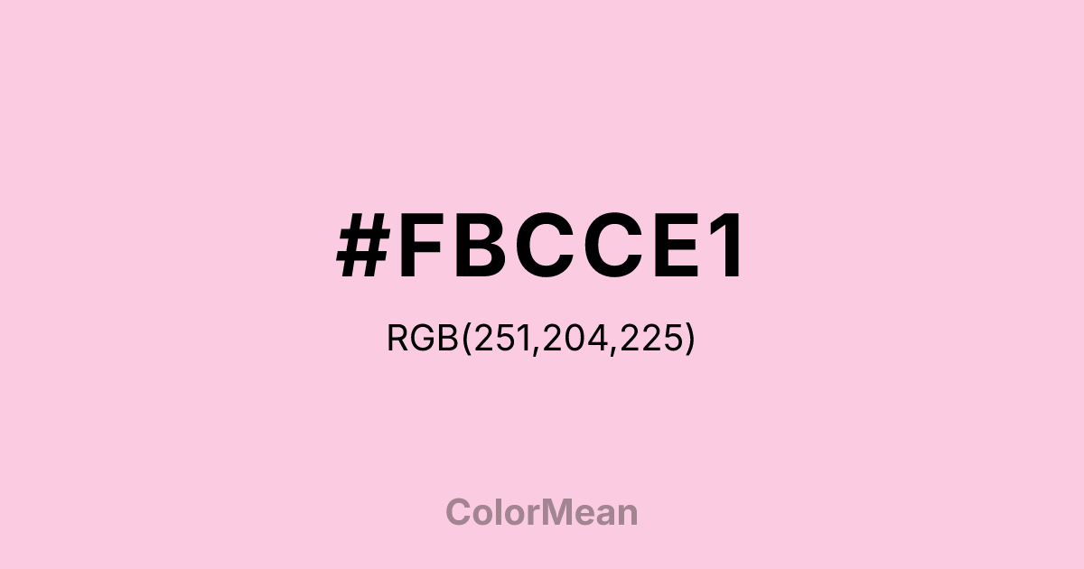 #FBCCE1 color swatch