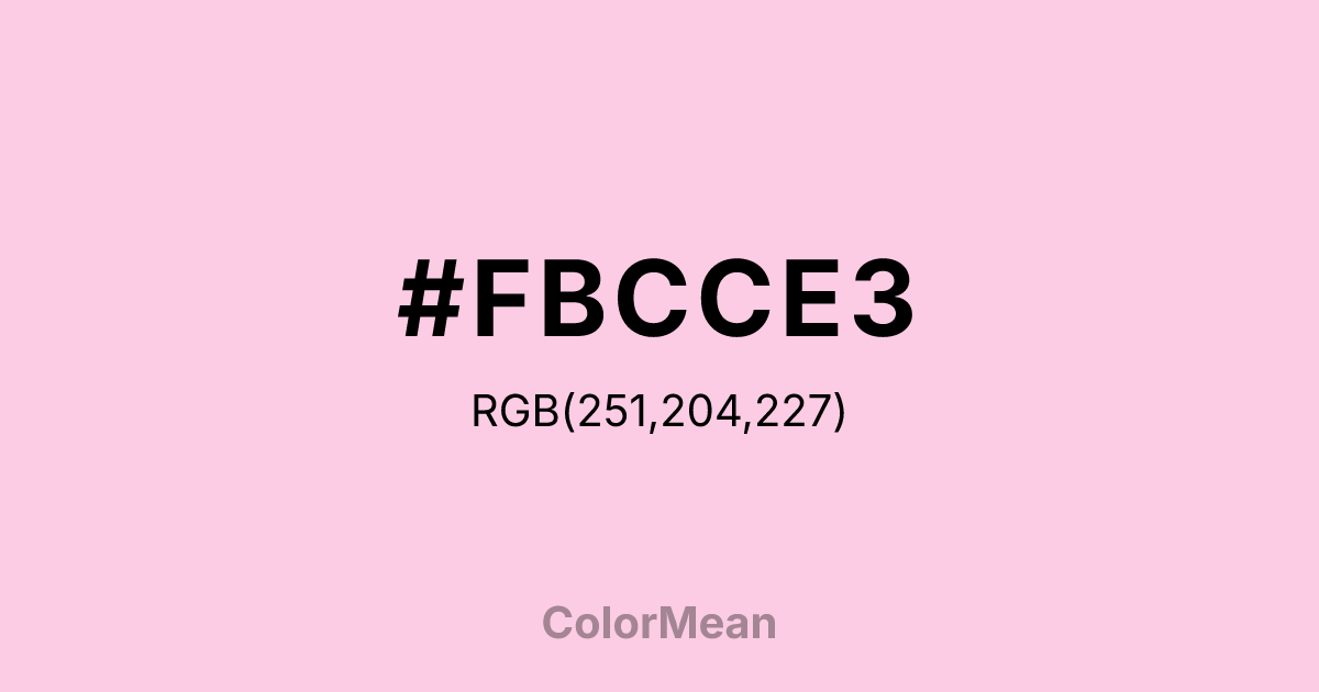 #FBCCE3 color swatch