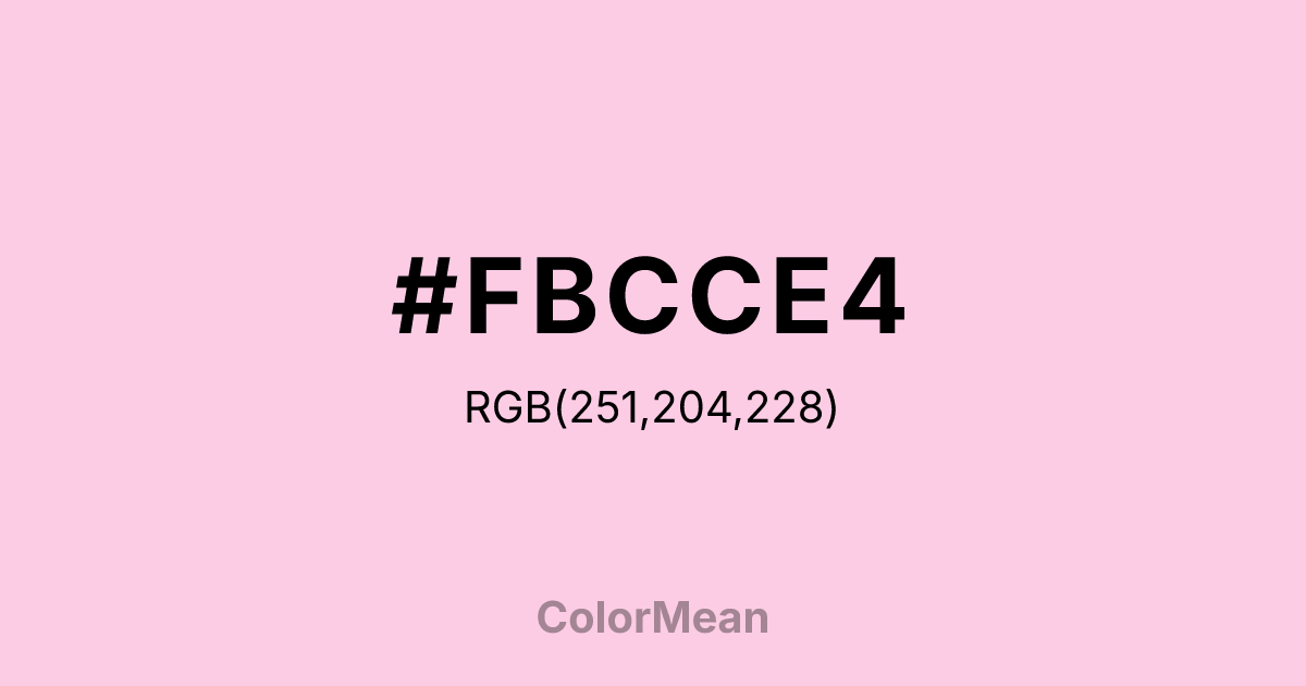 #FBCCE4 color swatch